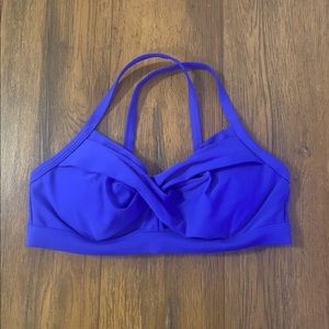 Athleta Twister Bikini Top Blue 34B/C NEW